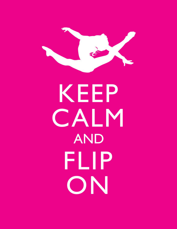 Cool Gymnastics Background Keep Calm Print