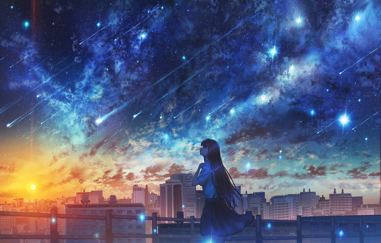 Free download Wallpaper girl sunset the city Starfall images for ...