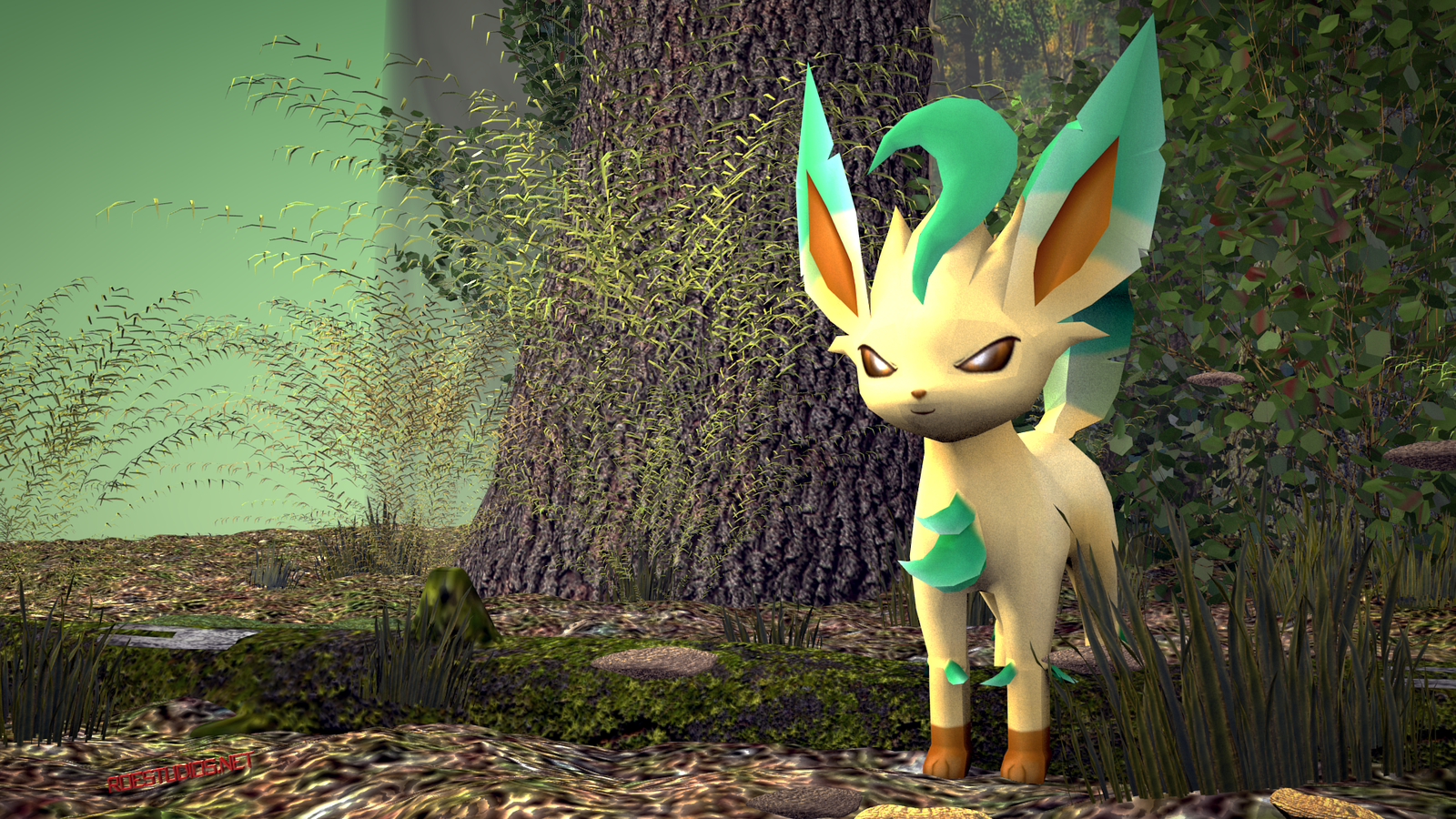 Leafeon In The Forest 3d Model By Themoderator