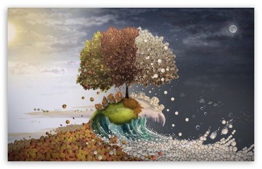 Seasons Surreal Art HD Wallpaper For Standard Fullscreen Uxga