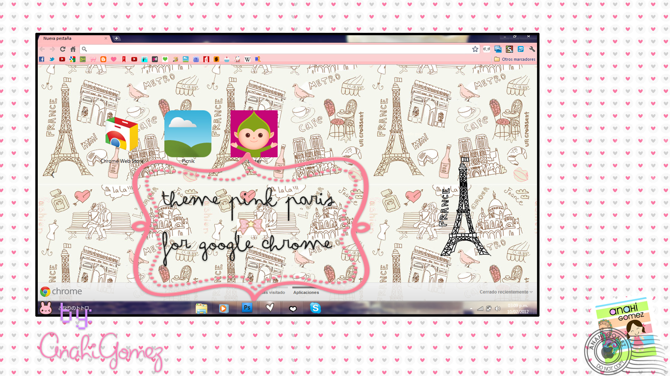 Pink Paris Theme For Google Chrome By Anahiigomez