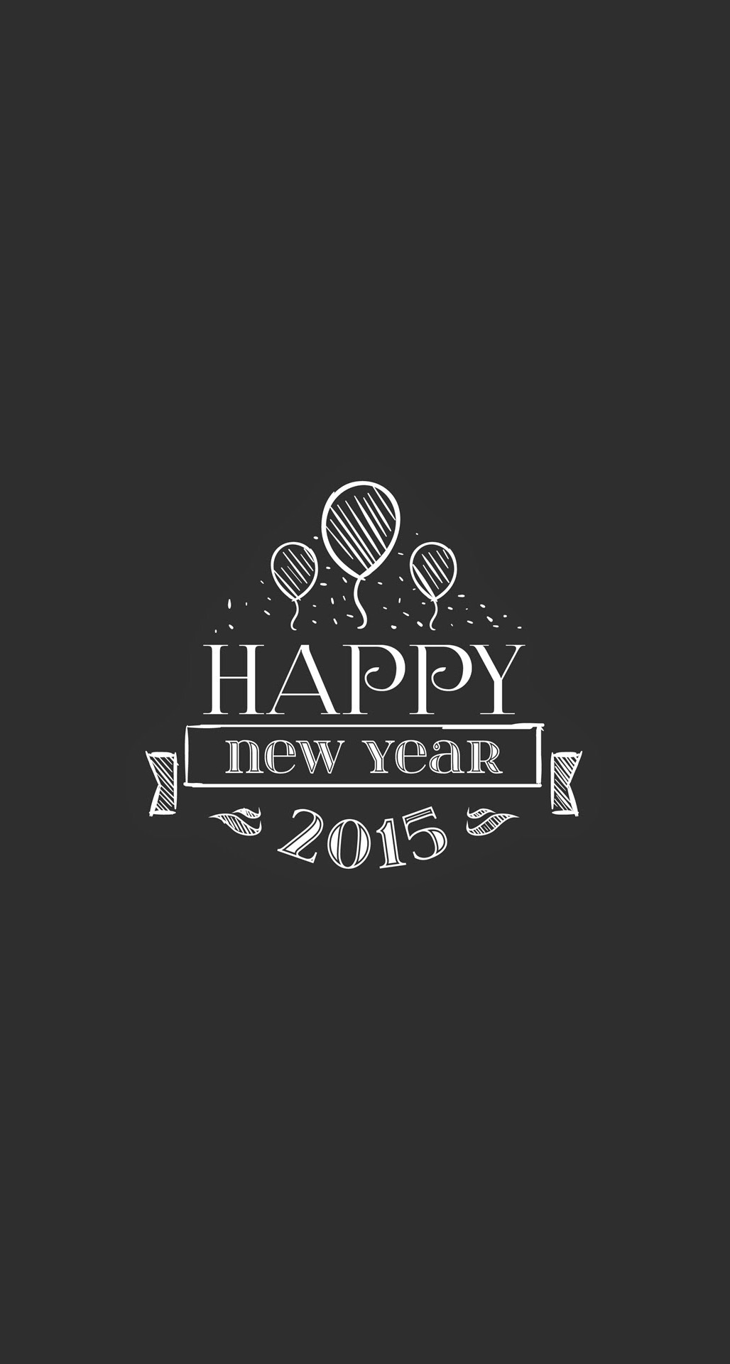 Happy New Year Balloons Insignia iPhone Plus HD Wallpaper