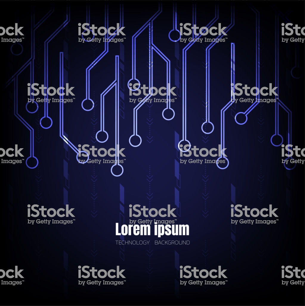 Dark Blue Circuit Technology Abstract Background Innovative