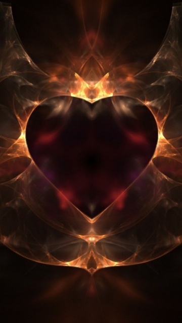 Burnin Heart Mobile Phone Wallpaper HD Image