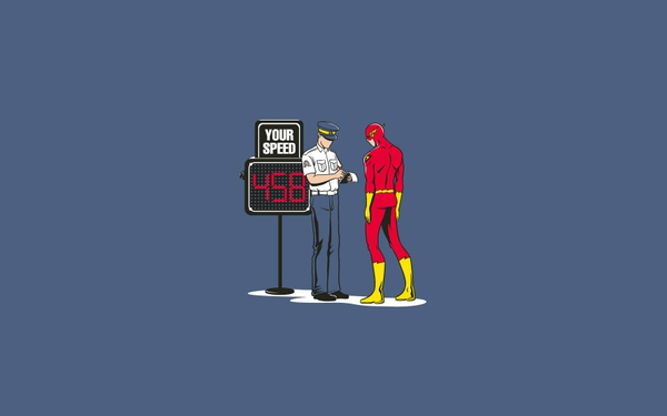 Dc Ics Police Funny The Flash Speed Limit Superhero Wallpaper