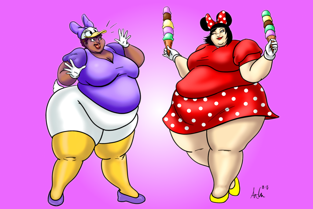 Big Daisy And Minnie Fans By Ray Norr