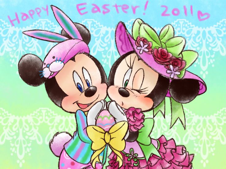 Happy Easter Mickey And Minnie Mouse