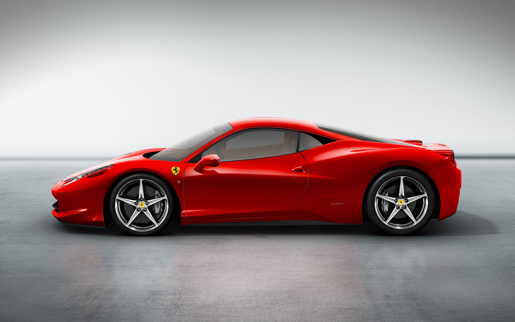 Ferrari Italia V8 Widescreen Wallpaper Desktop Background