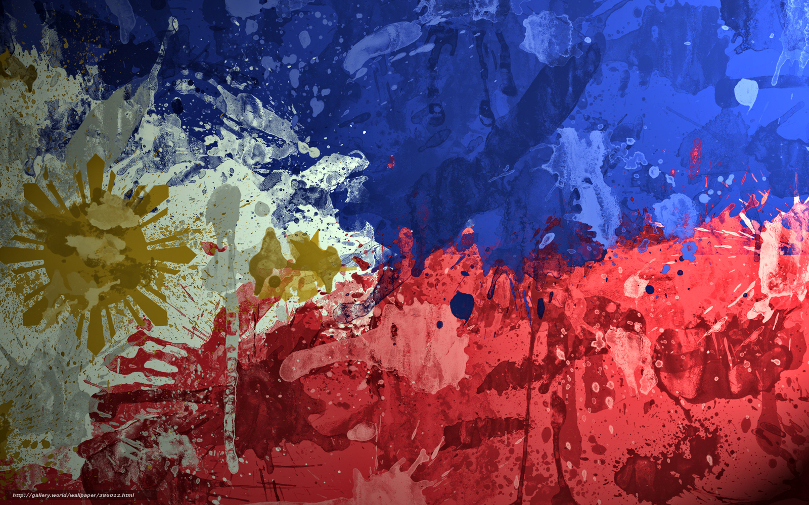 Wallpaper Republic Of The Philippines Flag Paints Desktop