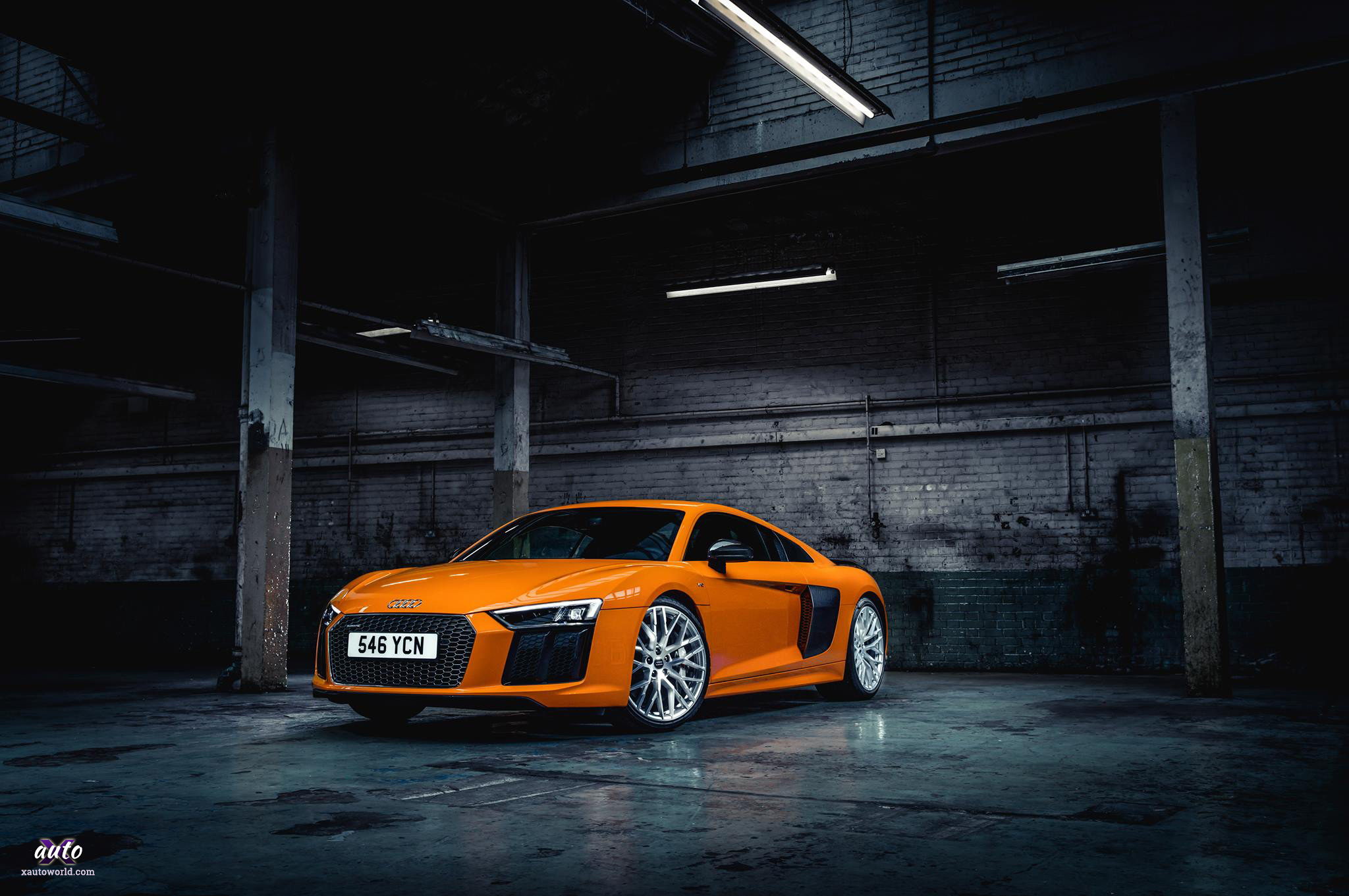 Audi R8 Orange Colour HD Wallpaper X Auto