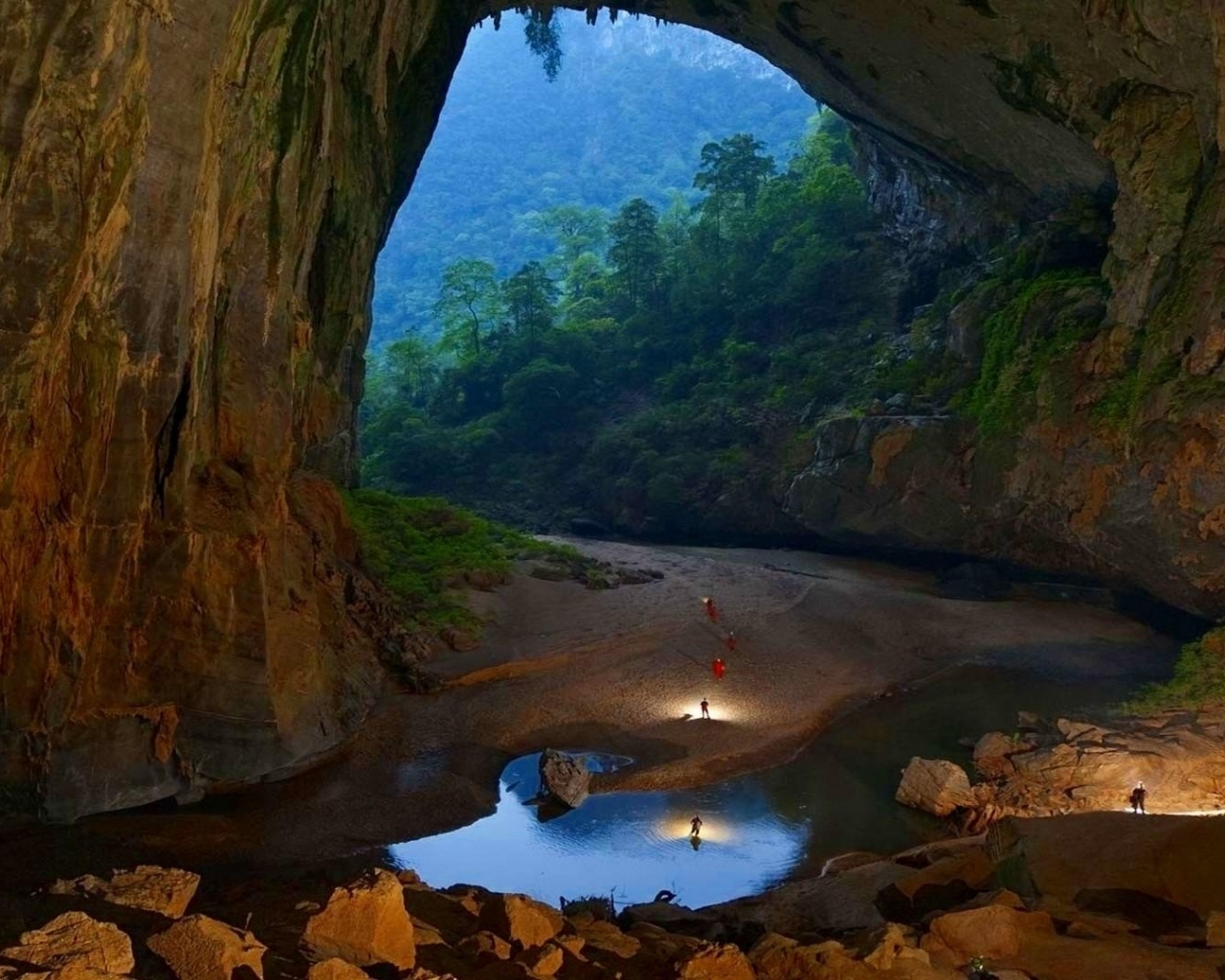 Gorgeous Cavern Wallpaper In Nature With All