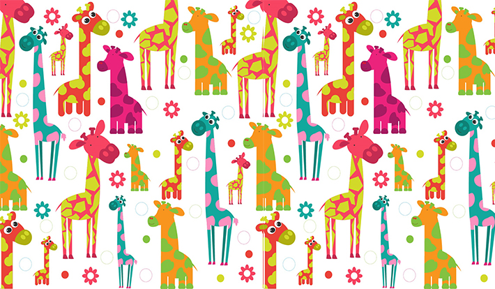 Giraffe Cartoon Wallpaper Giraffes Wall Mural