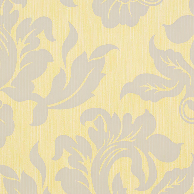 Yellow Gray Modern Pattern Abstract Pasadena Wallpaper Transitional
