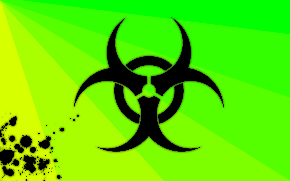 Red Biohazard Toxic Logo Hq Wallpaper