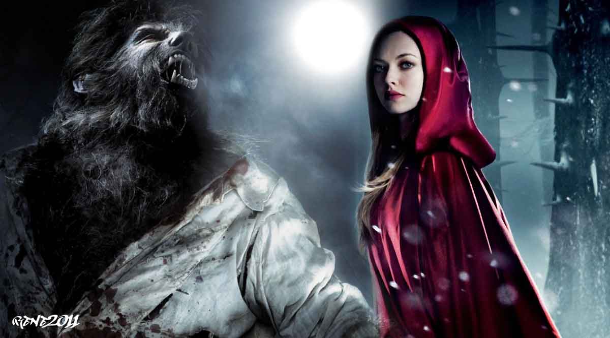 Wallpaper Red Riding Hood And Wolf