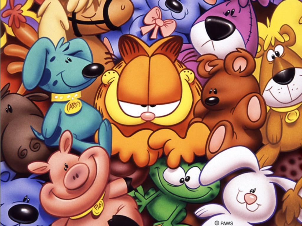 Cartoon sluggish character Garfield sleep 2K wallpaper download