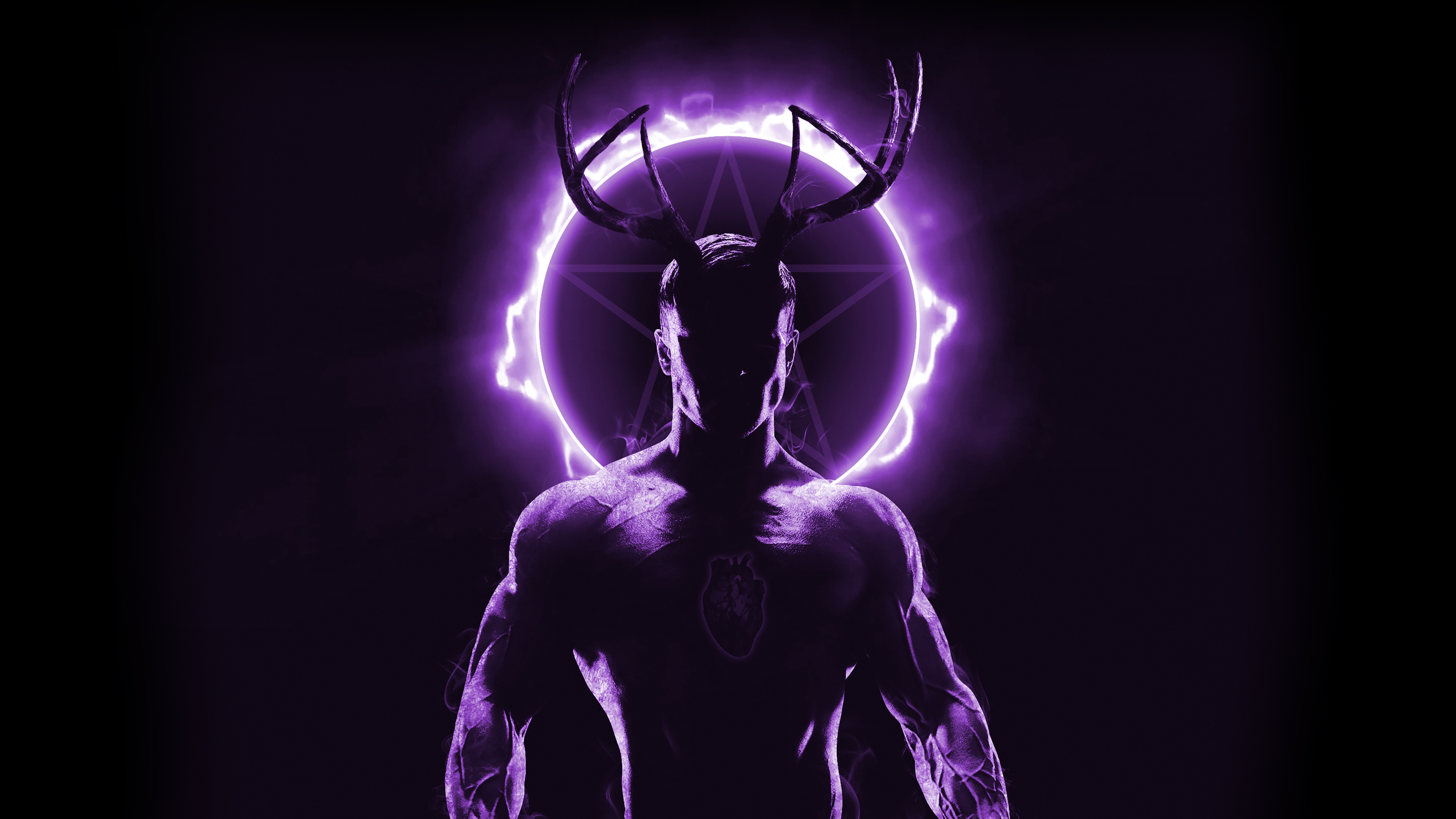 Horns Purple Fantasy Demon 4k Ultra HD Wallpaper By Destiiny1