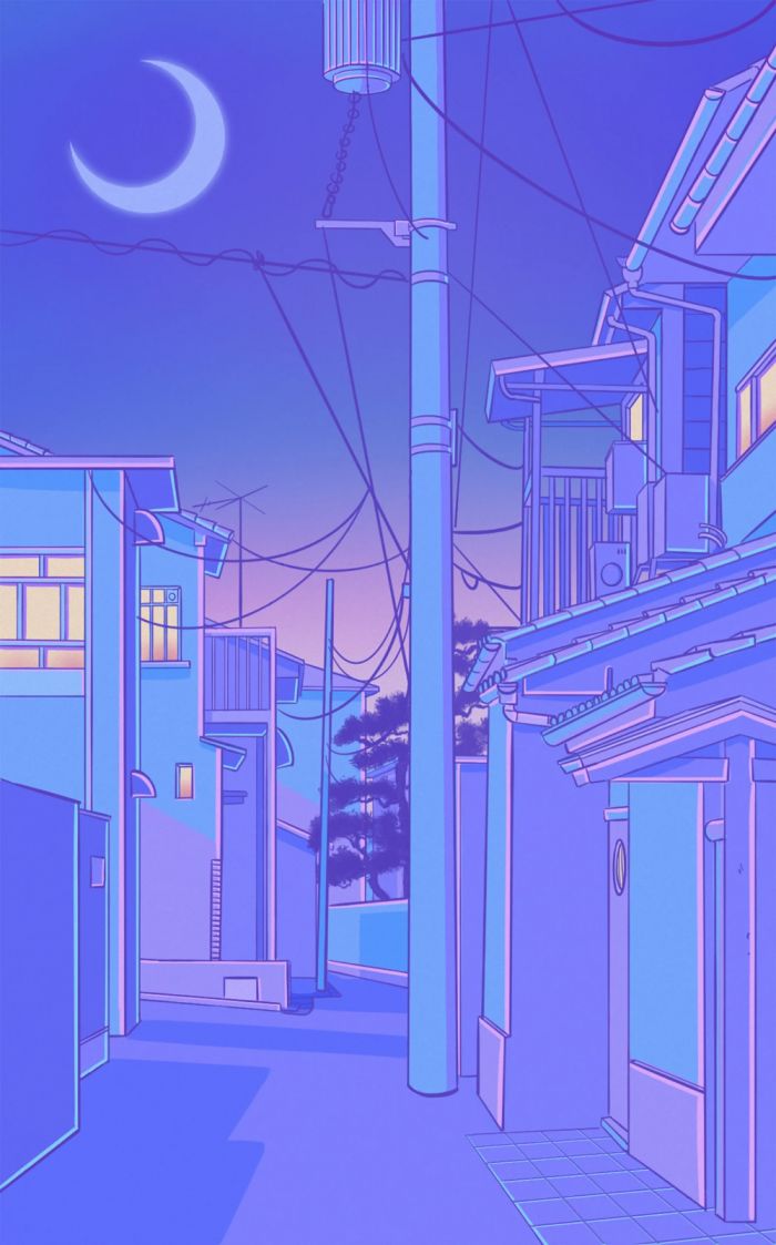 Anime Blue Aesthetic Wallpaper