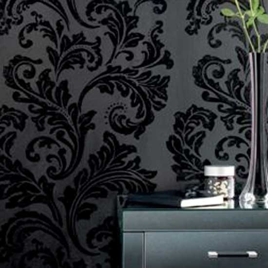Black Damask Wallpaper From Next Feature