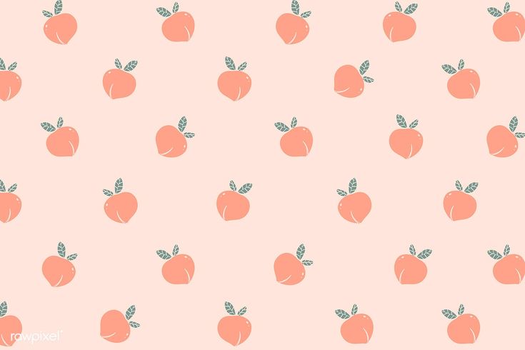 Premium Illustration Of Hand Drawn Peach Patterned Background Wallpaper