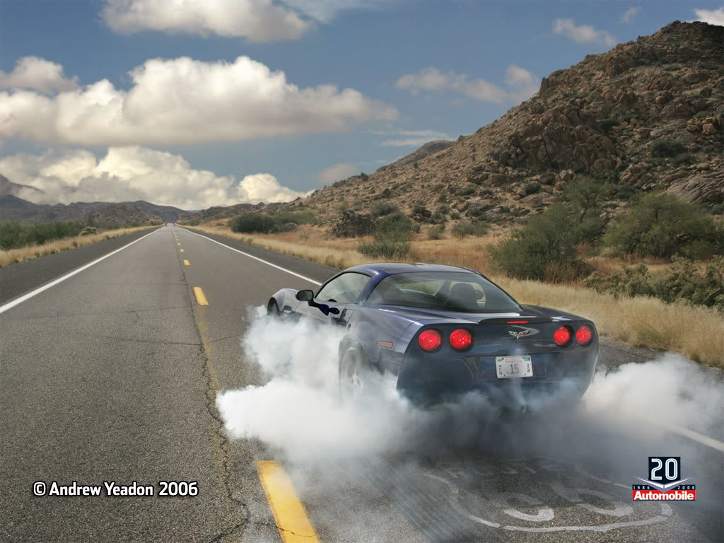 Corvette Z06 Burnout Wallpaper