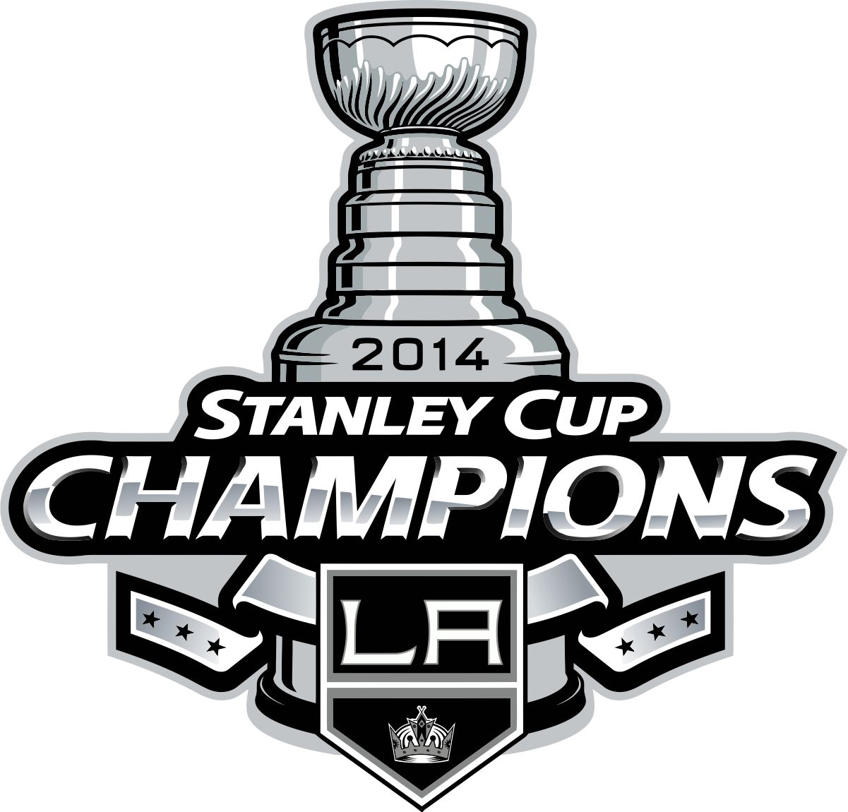 Los Angeles Kings Stanley Cup Champion Logo Iron On Sticker Hts