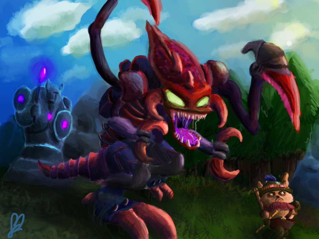 Cho Gath And Teemo By Rodrigues404