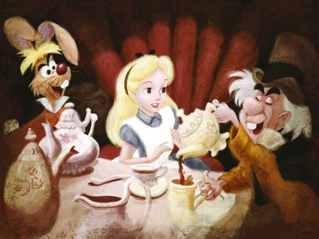Alice In Wonderland Tea Party Wall Mural Photo Wallpaper