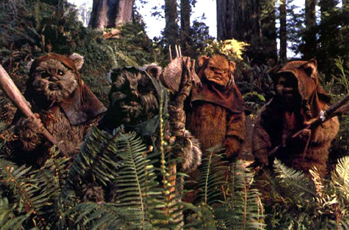 Group Of Ewoks Star Wars Aliens Wallpaper Image