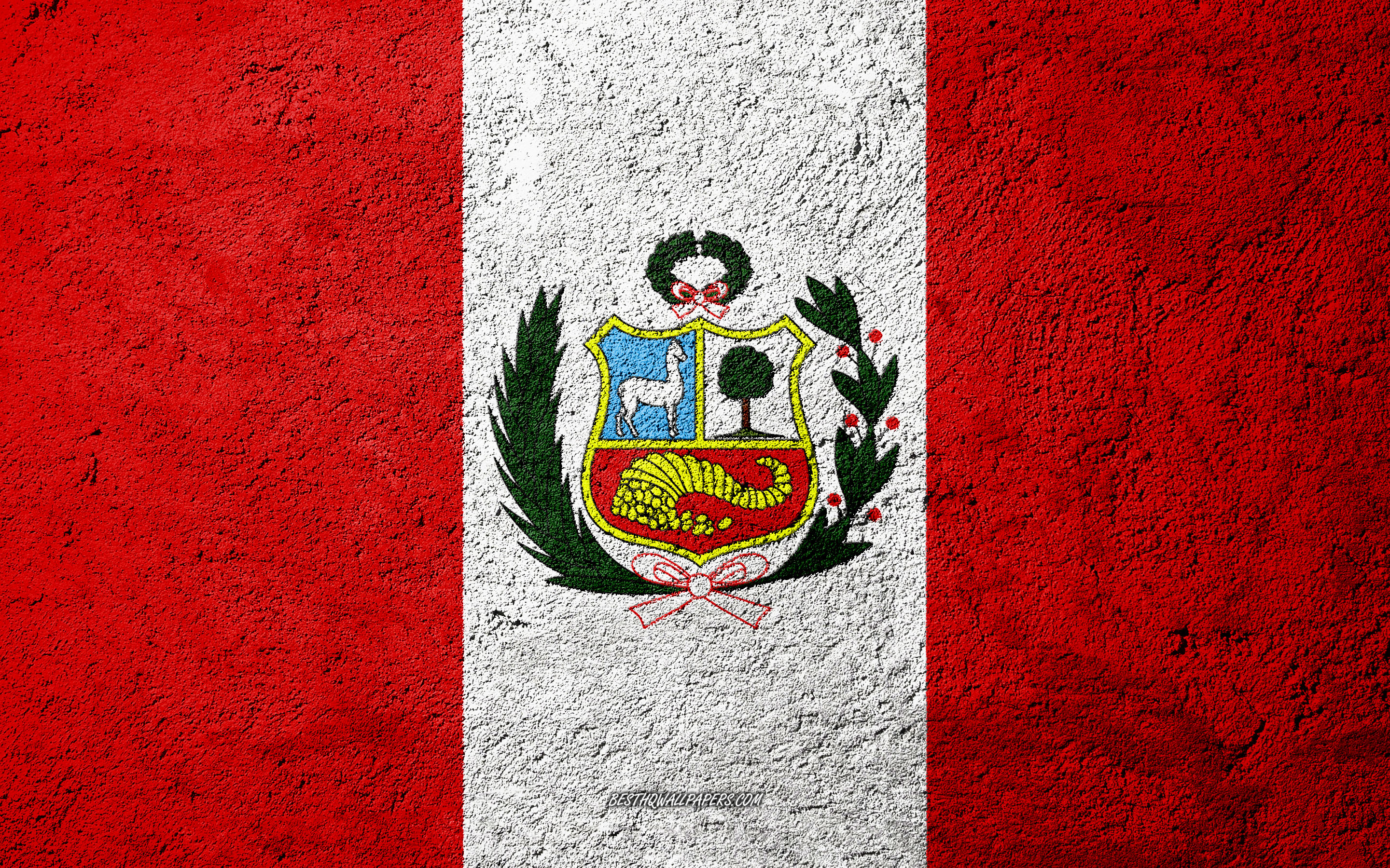 Wallpaper Flag Of Peru Concrete Texture Stone