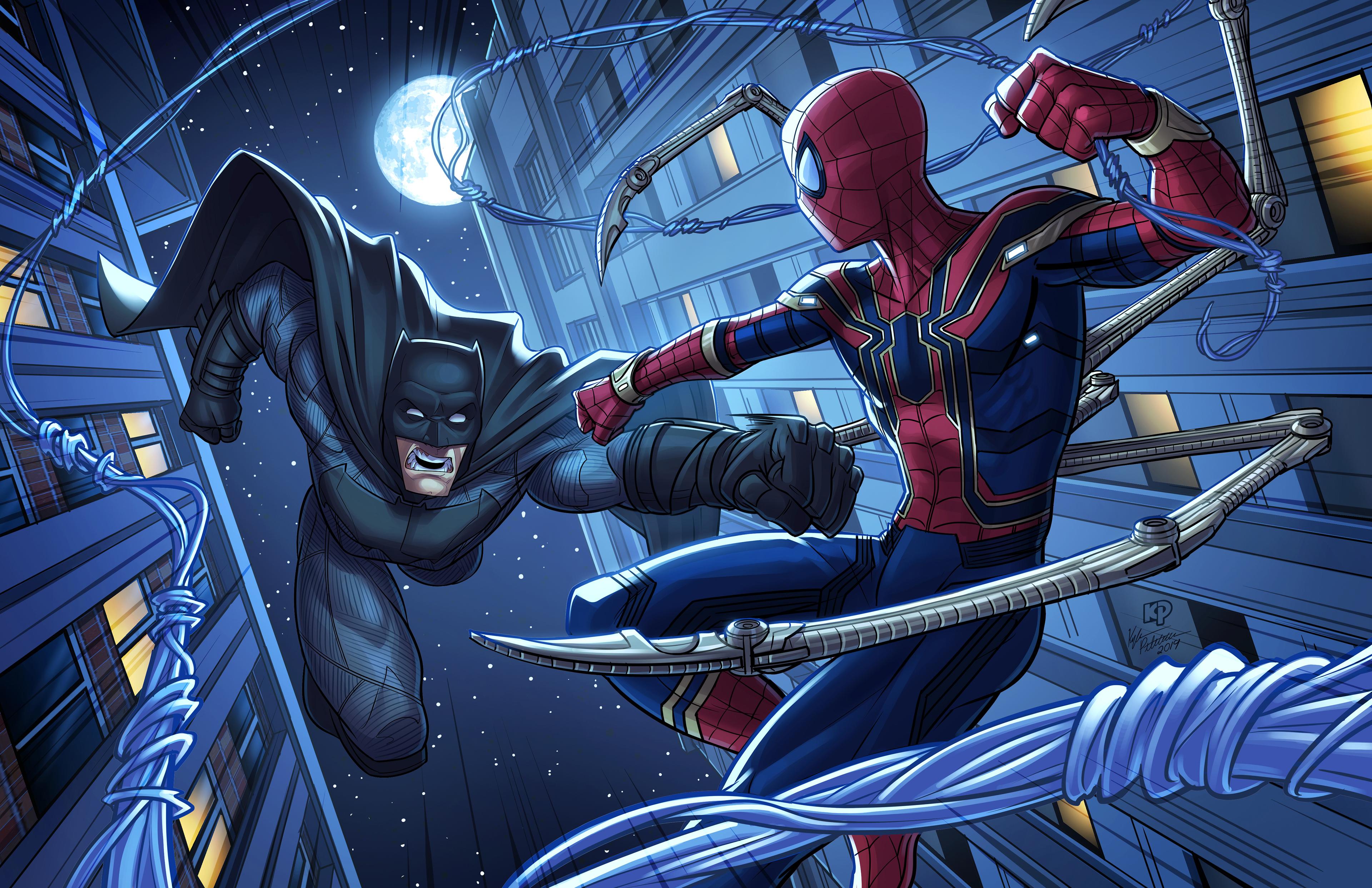 Batman And Spiderman 4k Resolution HD