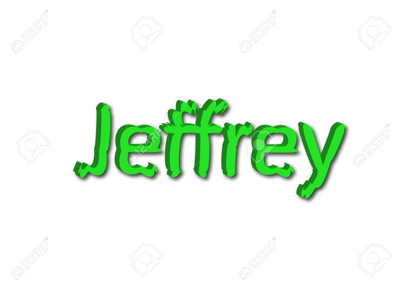 Illustration Name Jeffrey Isolated In A White Background