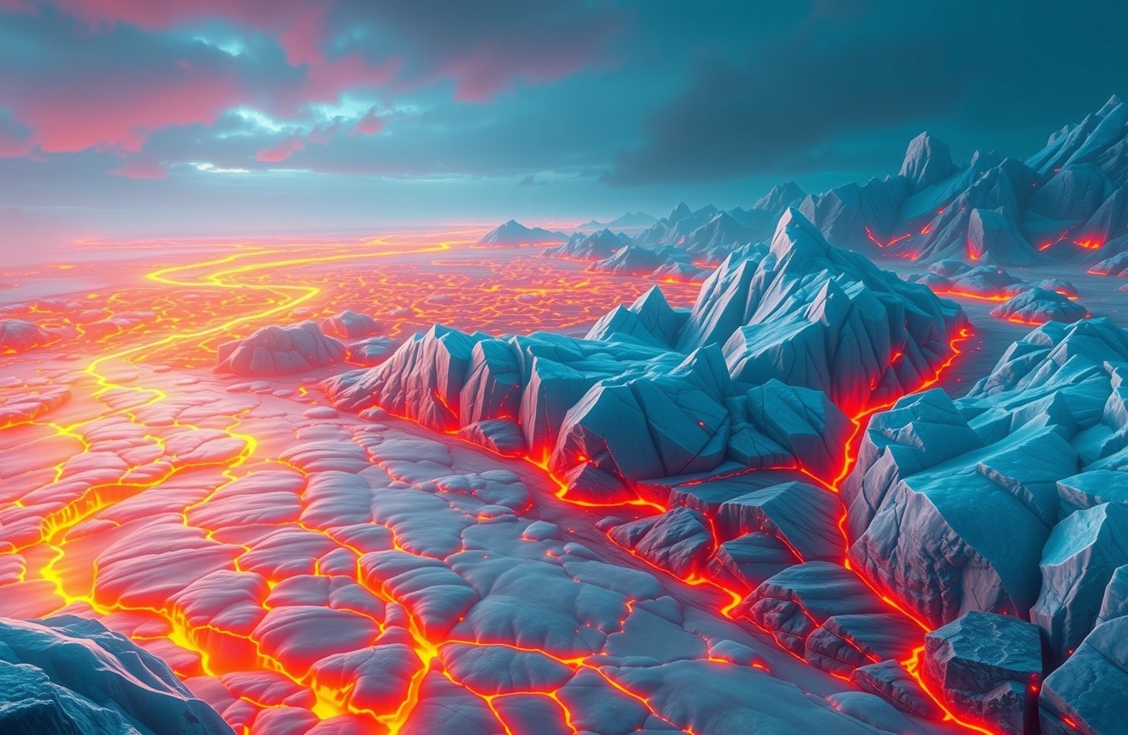 Cool Fire And Ice Wallpaper