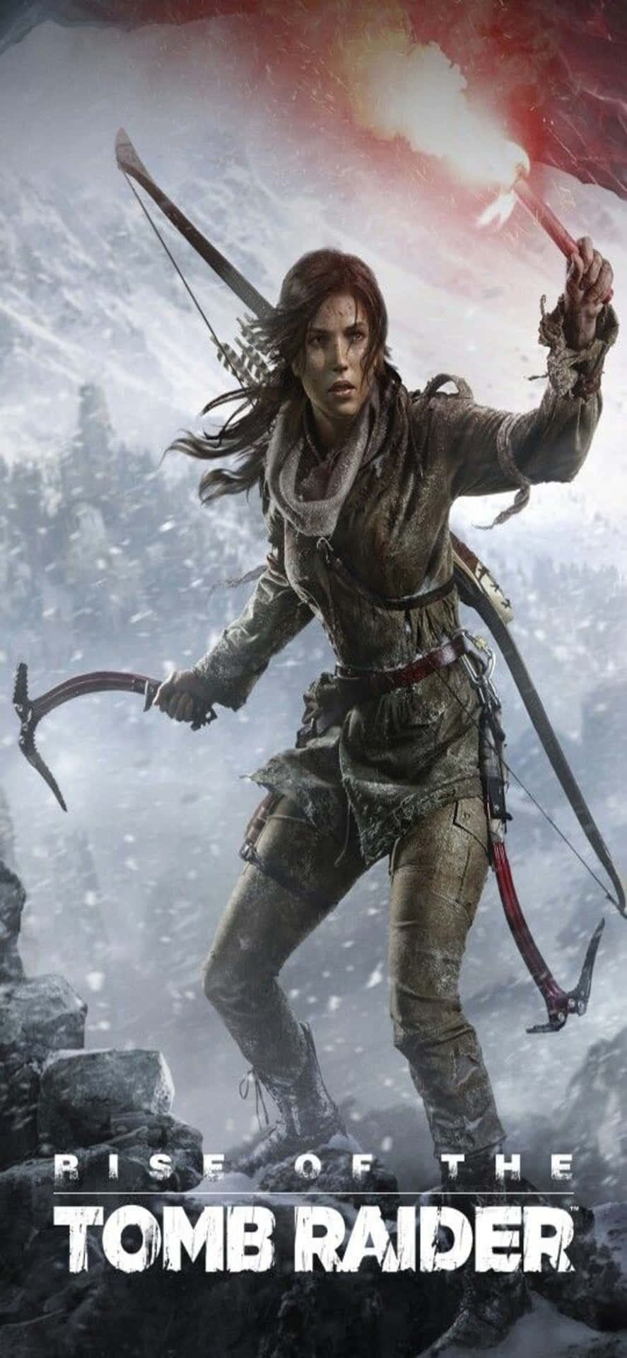 iPhone X Rise Of The Tomb Raider Background Wallpaper