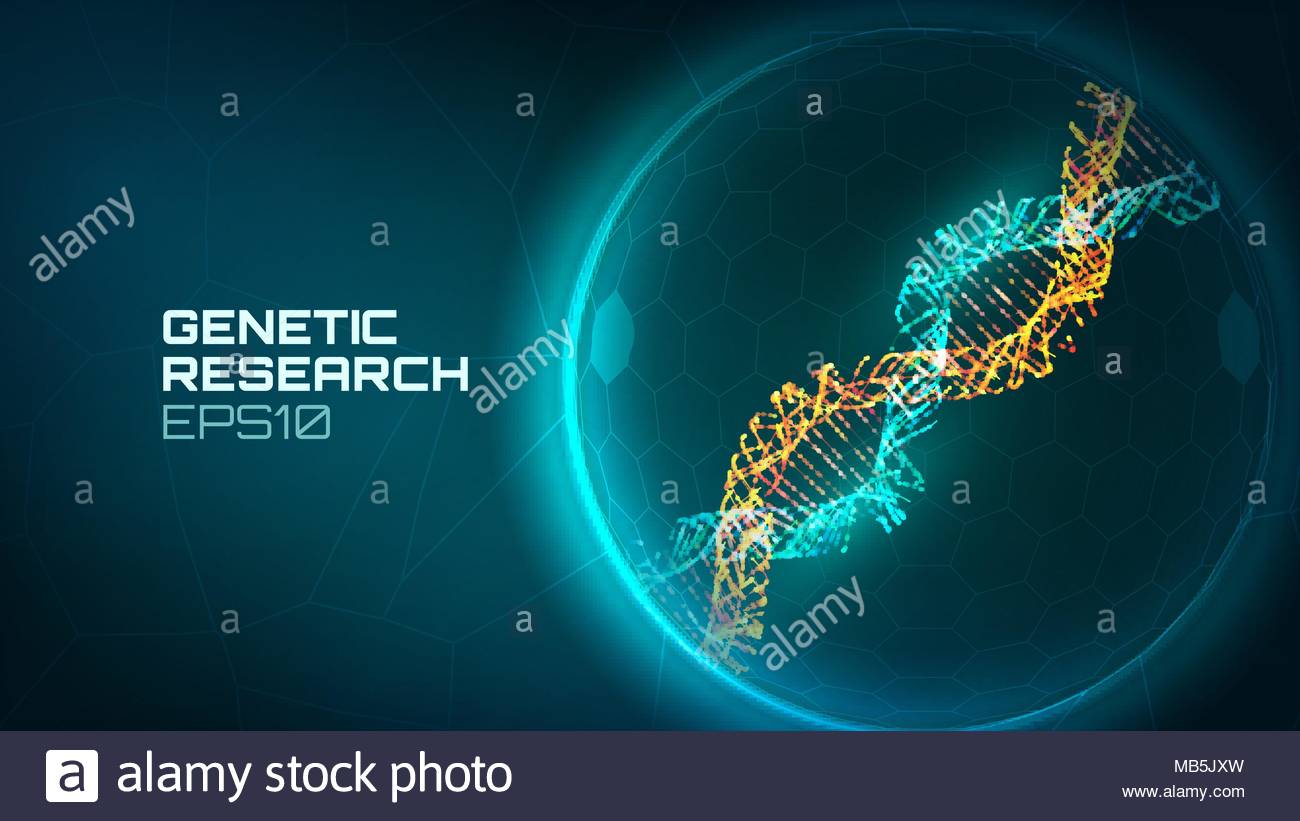 Dna helix vector background Genetic reseacrch process Modified