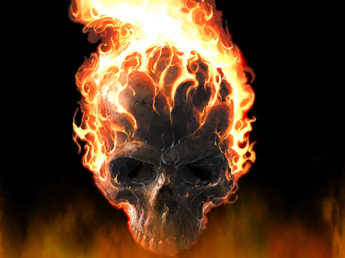 And Enjoy This Fire Skull Screensaver Animated Wallpaper