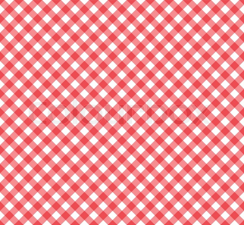 Seamless Gingham Pattern In Red And White Jpg