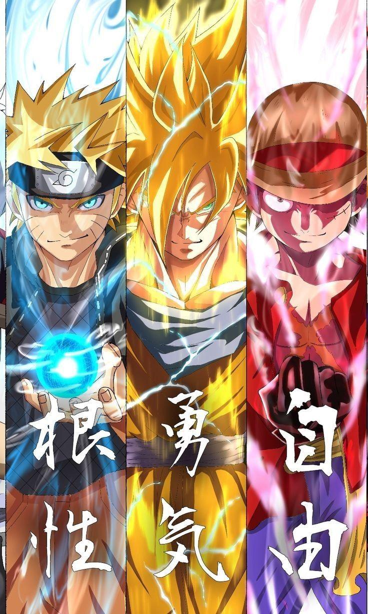 Luffy X Naruto Goku Anime Guys Cool Wallpaper