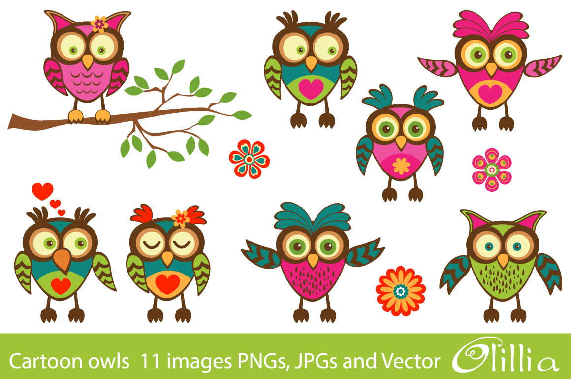 Cartoon Owl Wallpaper With