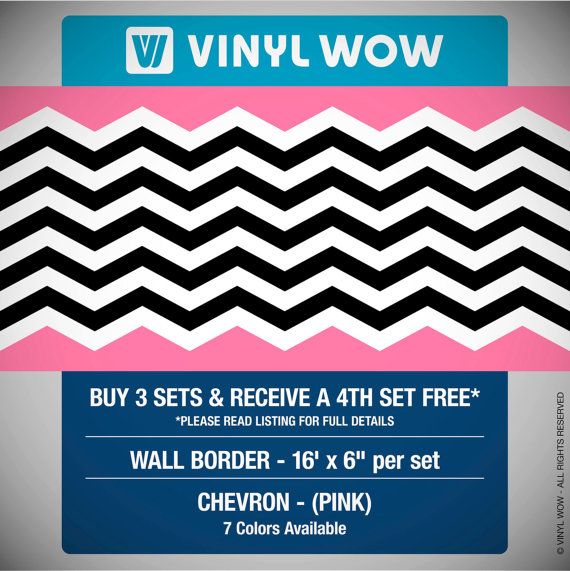Free download Wallpaper Border Set CHEVRON ZIG ZAG 16 x 6 Buy 3 Sets Get 4 [570x571] for your