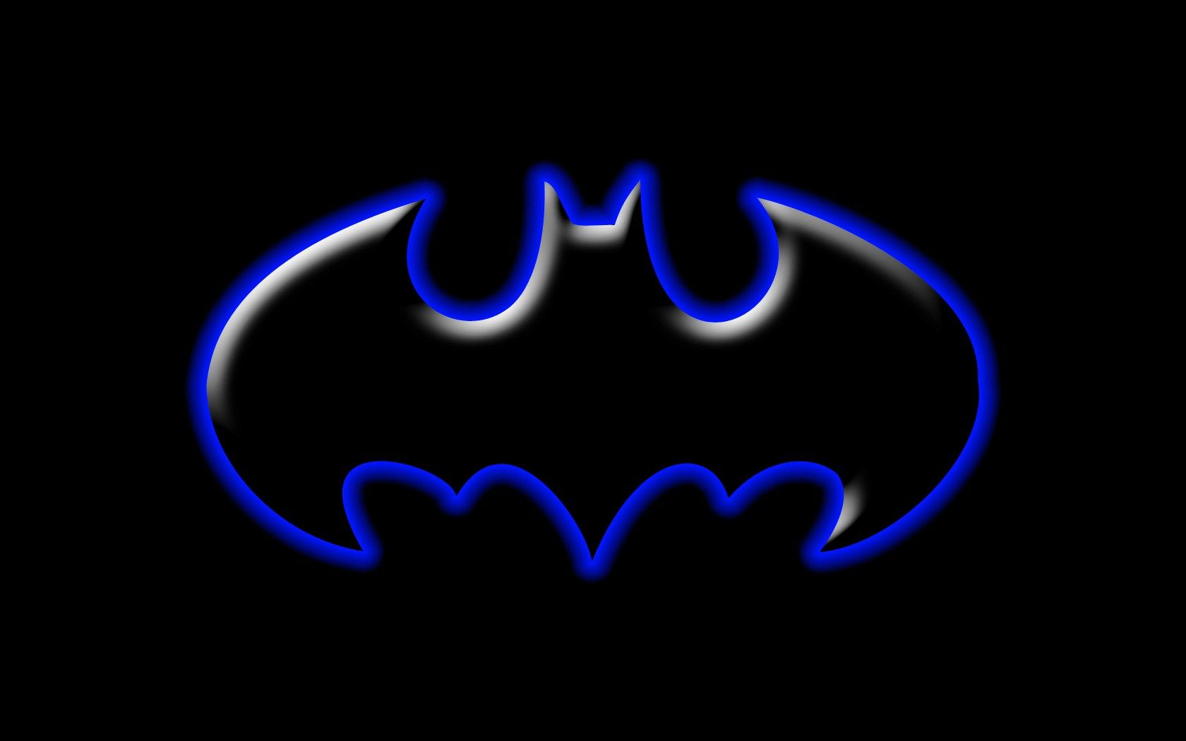 Batman Logo With Blue Outline Sweet