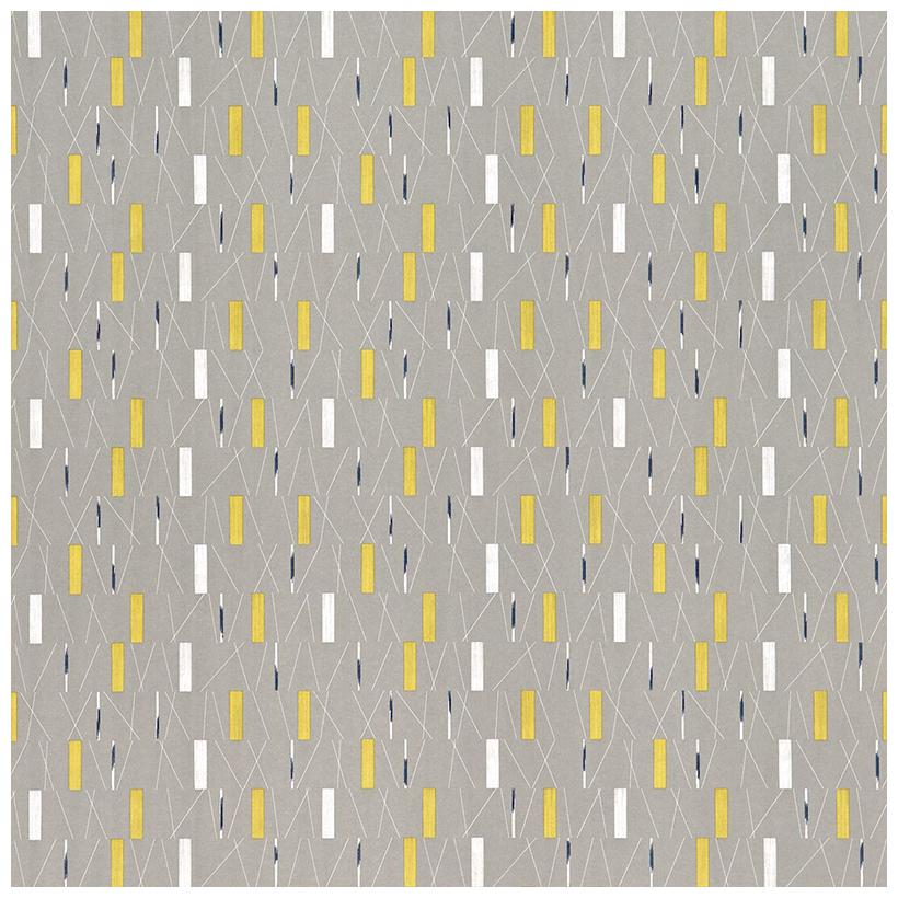 Grey Yellow Wallpaper From The 50s Collection Priced Per Roll