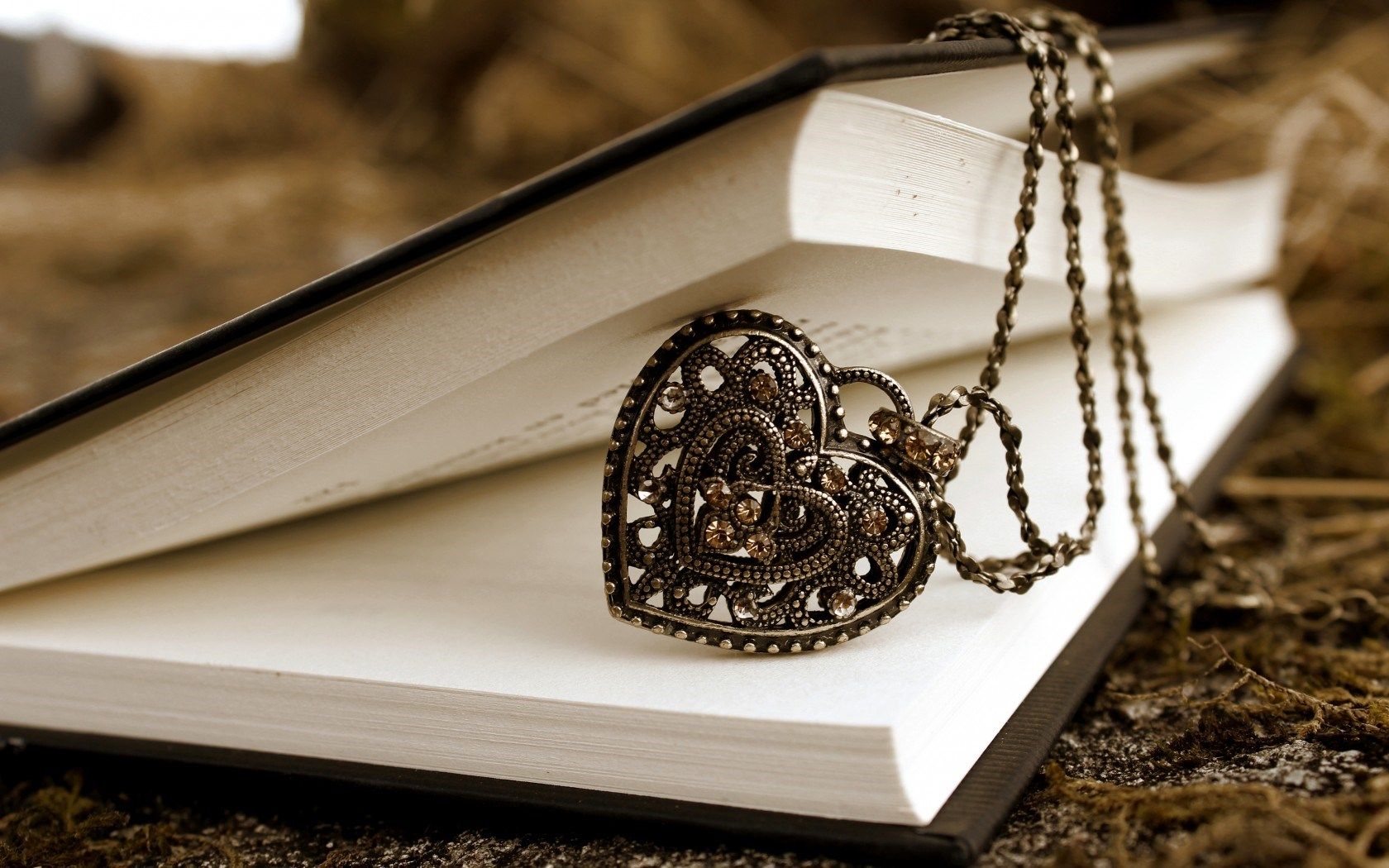 Pendant Heart Book Chain Read About My Life
