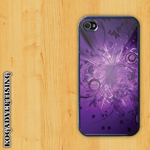 Purple Wallpaper Abstract iPhone 4s Case Black