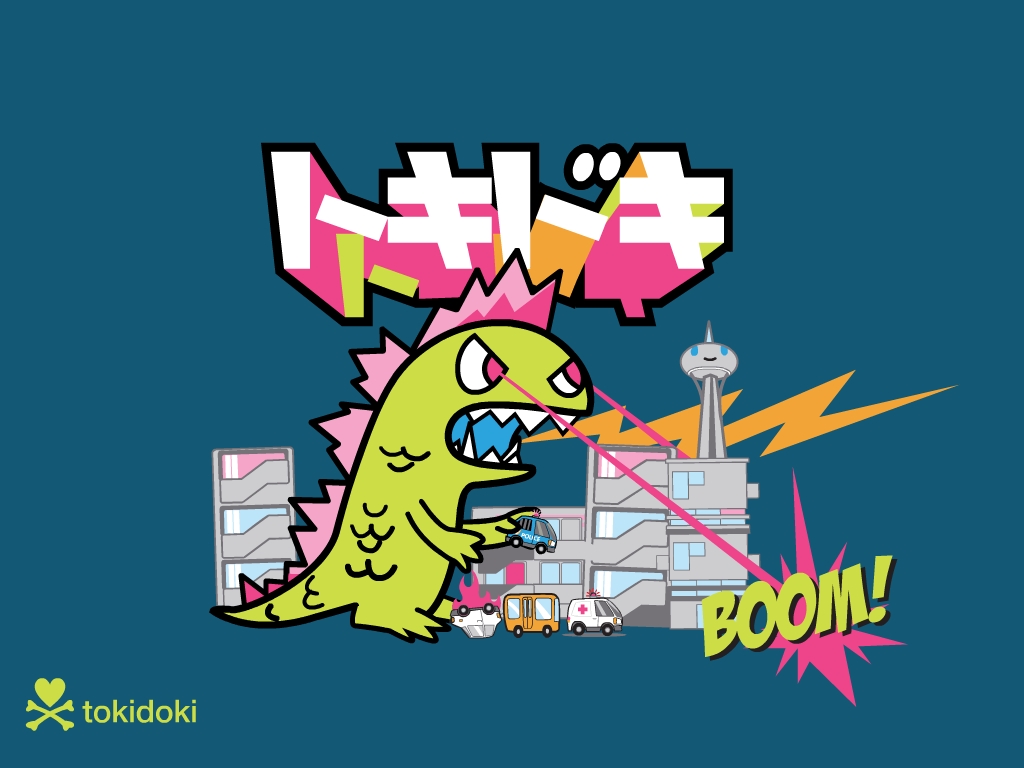 Tokidoki Wallpaper With Godzilla Get It Here