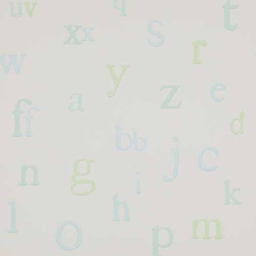 Jane Churchill Alphabet Beatrix Potter Wallpaper Aqua