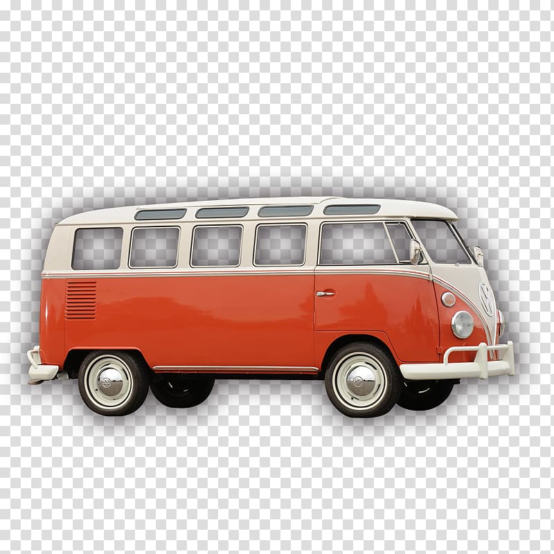 Red And White Volkswagen T2 Van School Bus Coach Icon