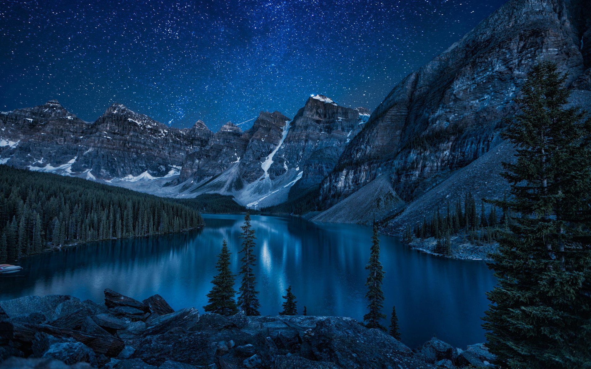 Free Night Mountain Wallpapers Widescreen at Landscape Monodomo