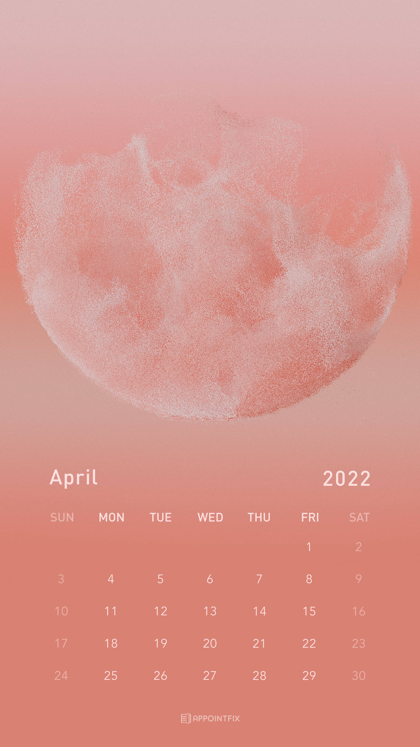 Pink Moon April Calendar Wallpaper