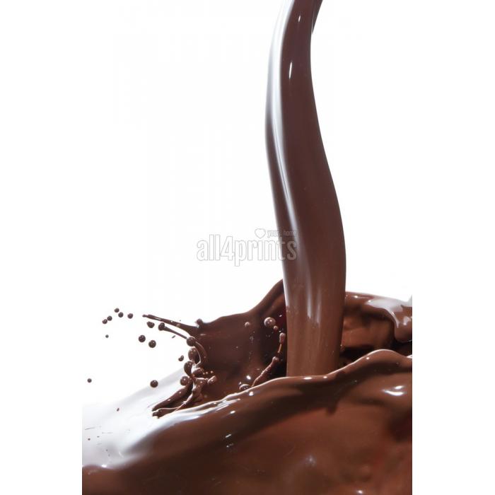 Splash Of Chocolate Isolated On White Background